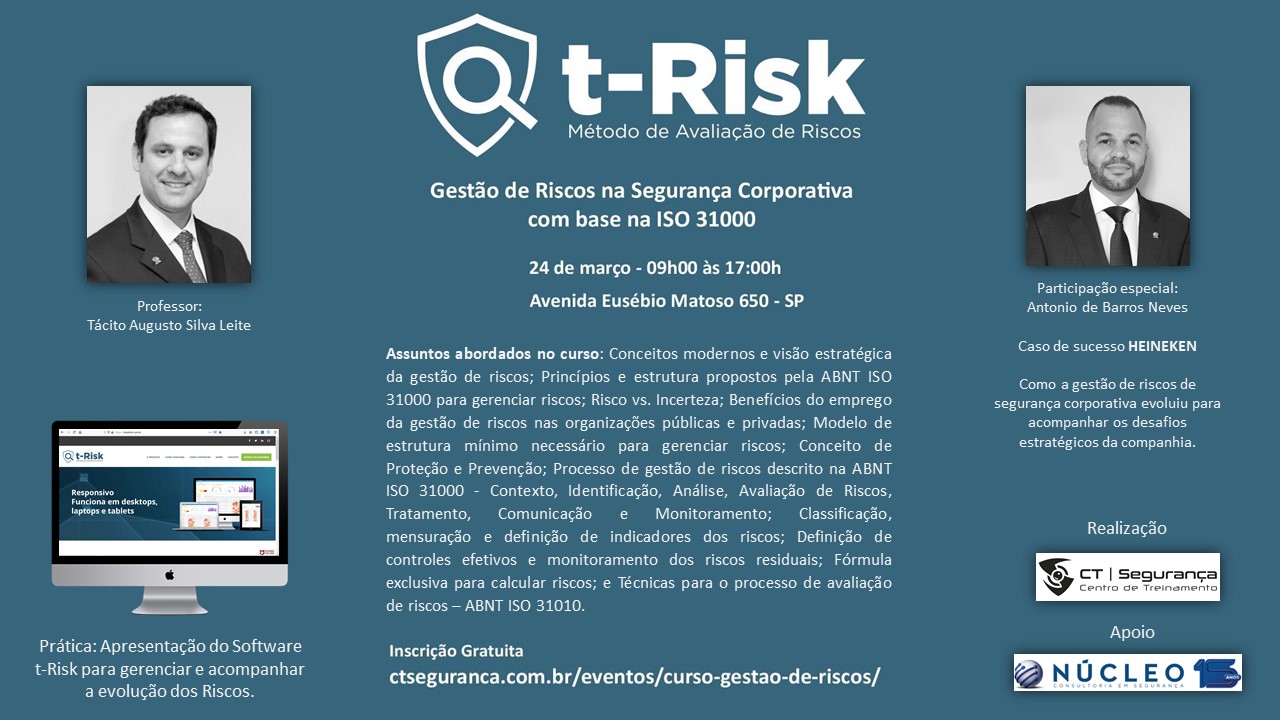 Curso Gratuito: Gestão de Riscos na Segurança Corporativa com base na ISO 31000